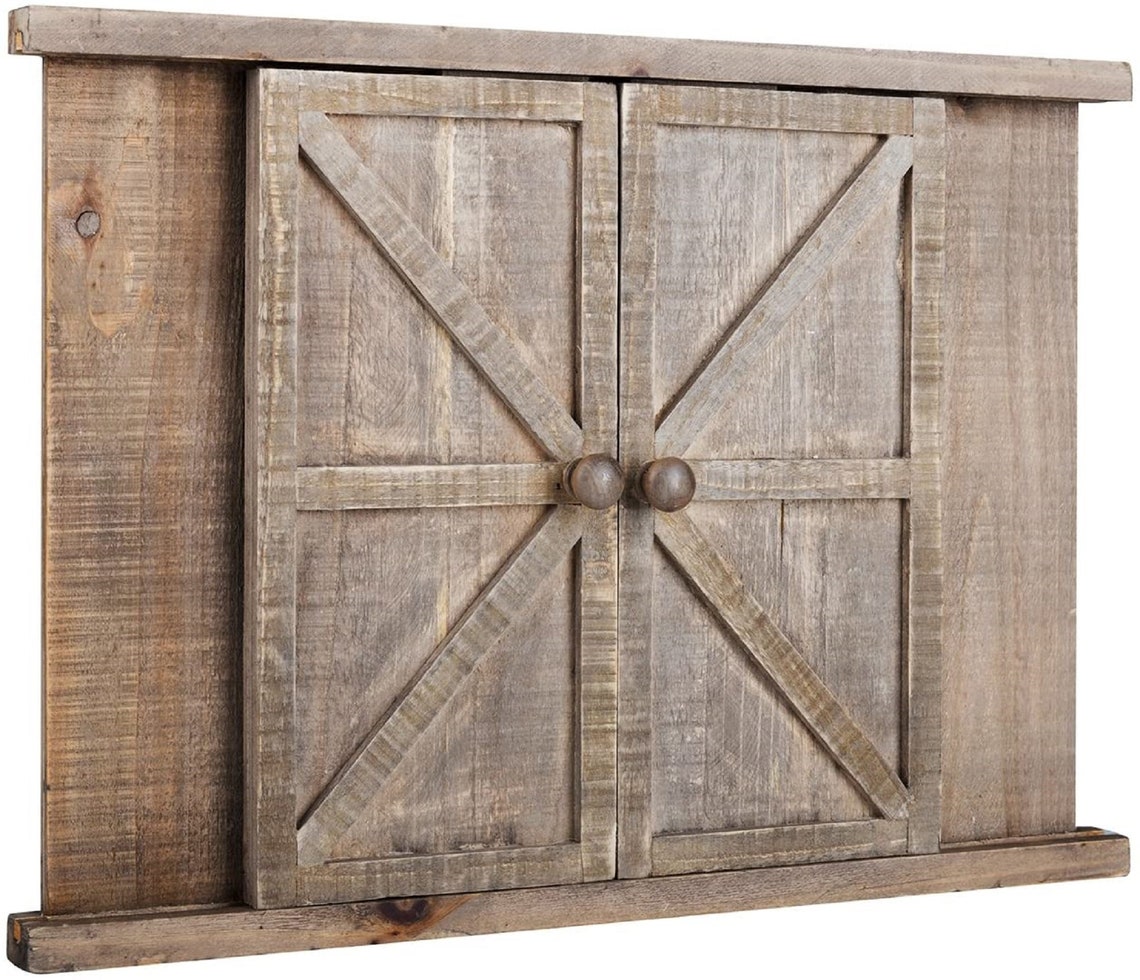 Multi Wood Barn Door Picture Frame 2 Openings Rustic Wall Etsy