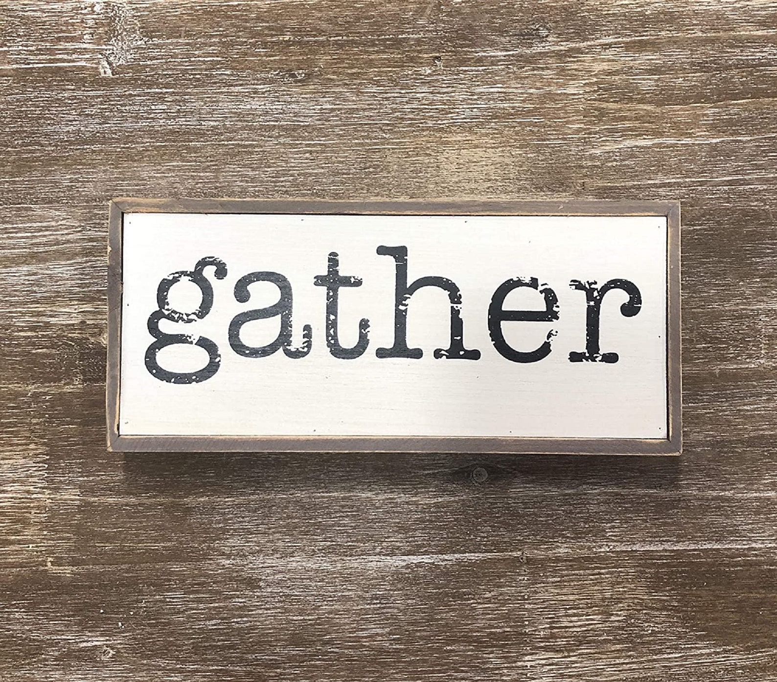 Gather Rustic Wood Block Signs for Home Decor Small Cute Etsy