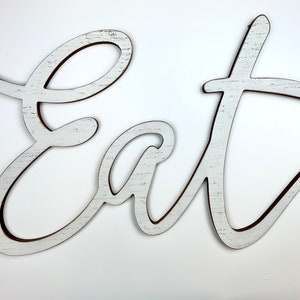Rustic Eat Sign Wall Decor for Kitchen and Home,distressed Natural ...