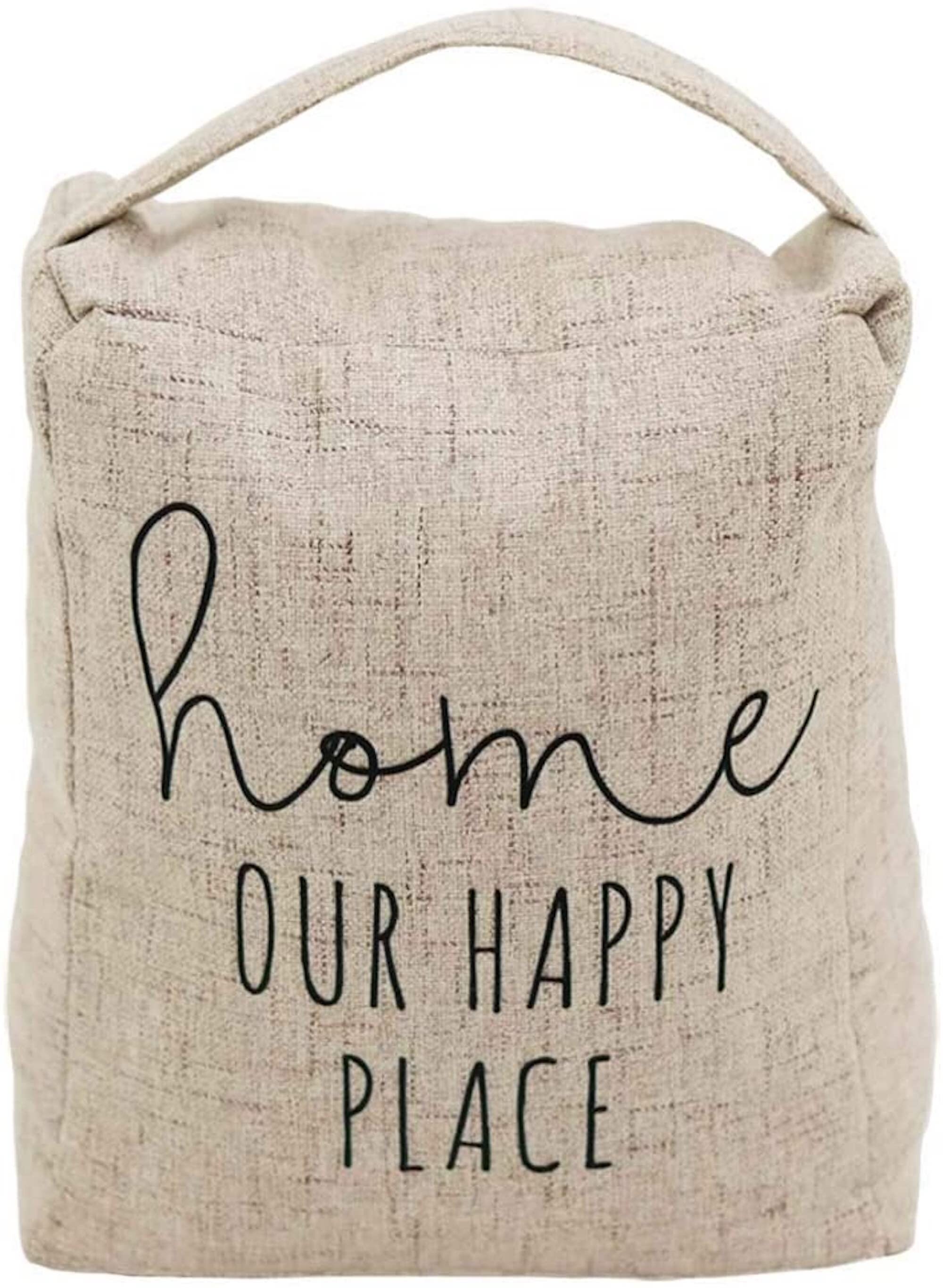 Home Our Happy Place Door Stop With Handledecorative Weighted Etsy