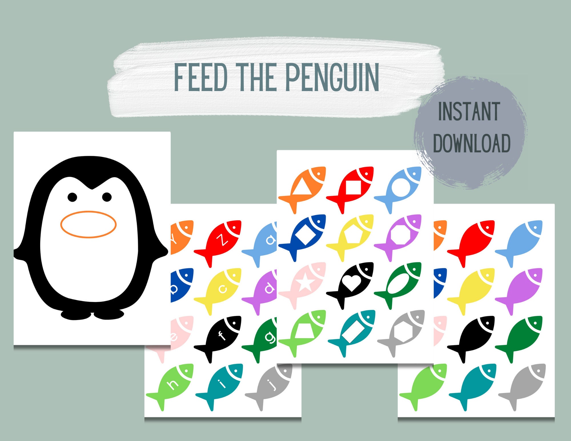 feed-the-penguin-etsy for Feed The Penguin Free Printable Feed the Penguin - Etsy for Feed The Penguin Free Printable