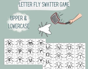 Letter Fly Swatter Game: Alphabet Learning (PDF Pattern)