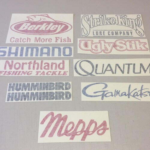 Fishing Decals Fishing Stickers Set of 10 Decals Fishing Etsy