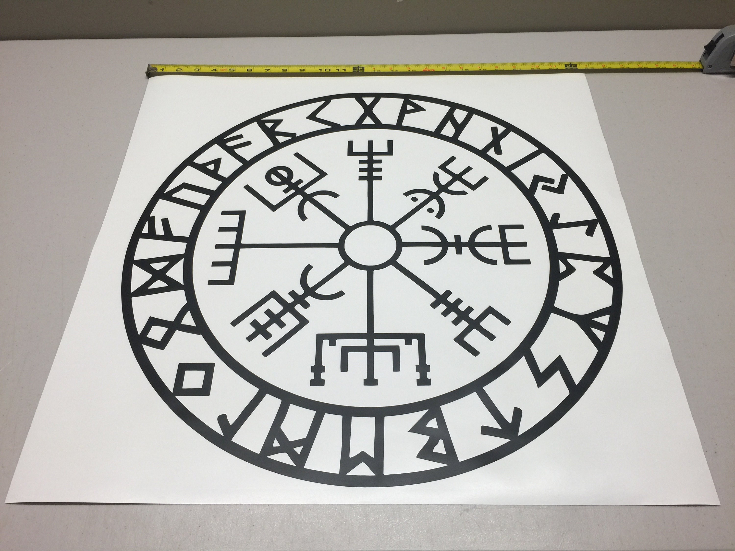 Nordic Compass Decal Viking Compass Vinyl Sticker Iceland Etsy