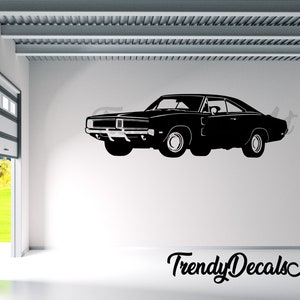 Ladegerät 1969 Muskel-Auto Aufkleber, Ladegerät R / T 426 Hemi-Auto-Wandaufkleber, Auto-Wand-Vinyl-Aufkleber, Mann Höhle Aufkleber, Garage Dekor, Papas Geburtstagsgeschenk