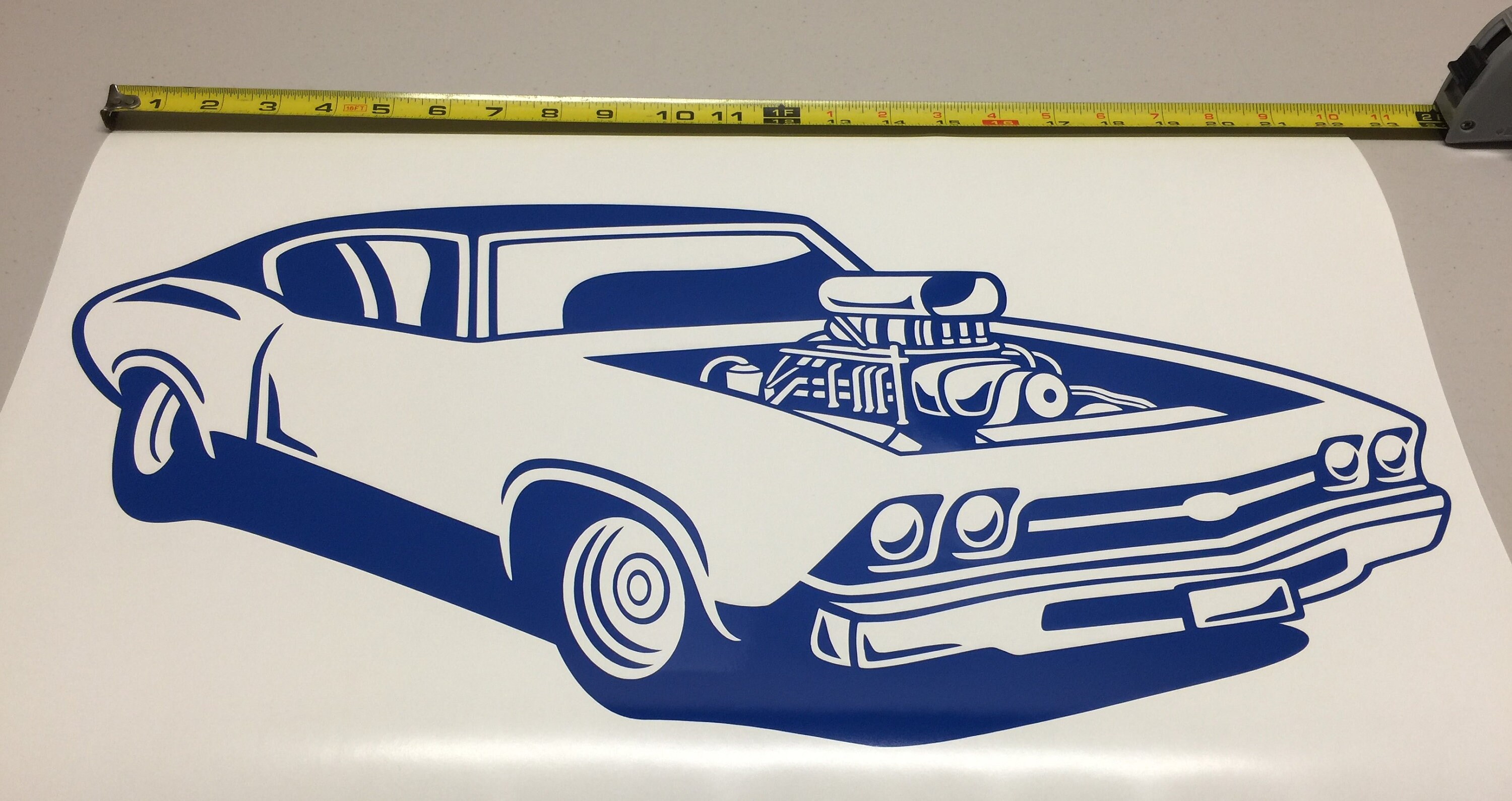Chevy Chevelle Decal, Car Wall Decal, Car Wall Vinyl Sticker, Muscle ...