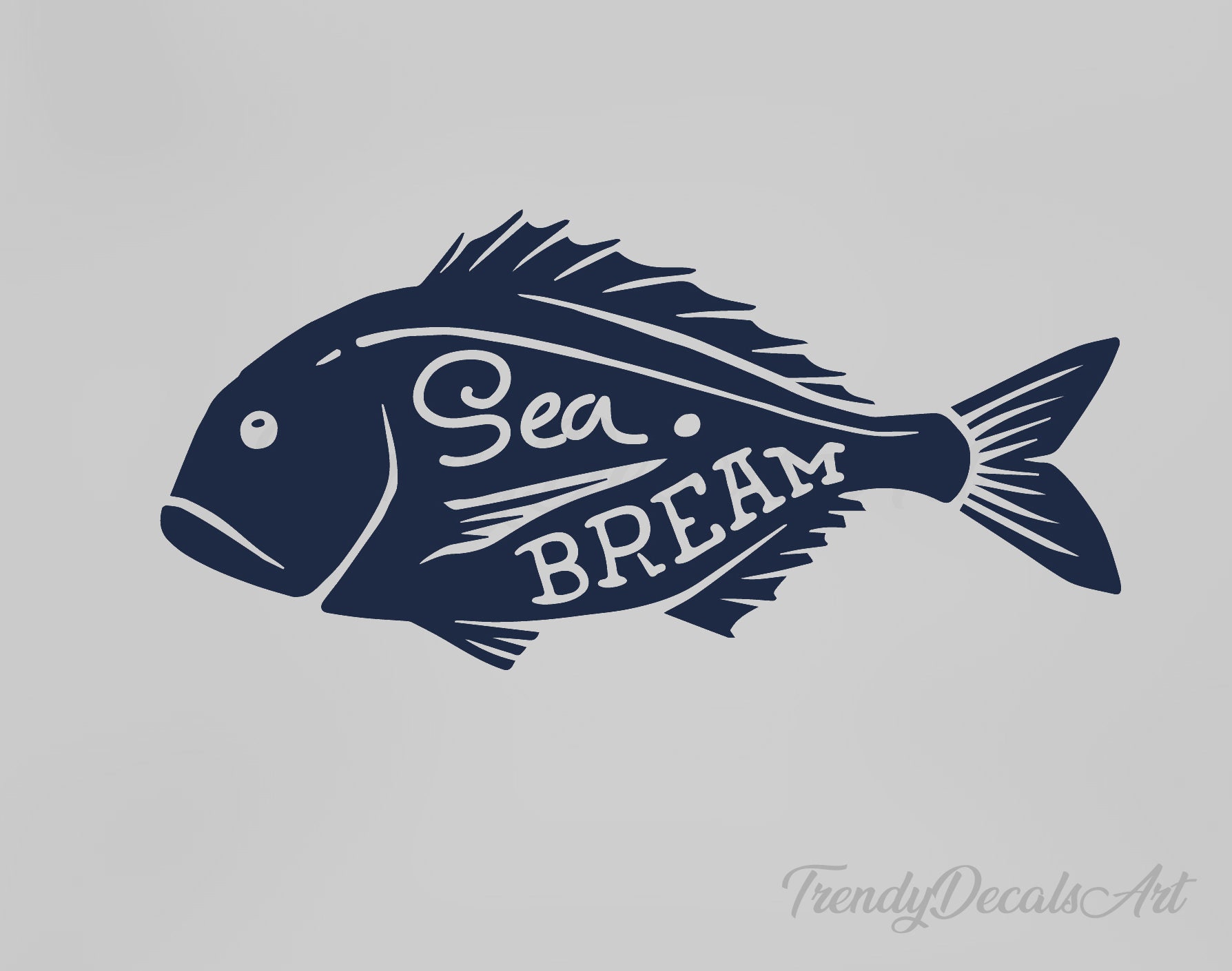 Sea Bream Fish Decal, Fishing Decal, Fishing Sticker, Fishing Vinyl