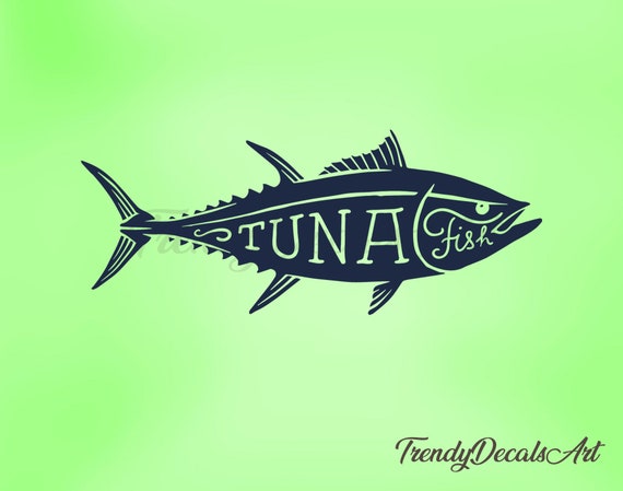 Tuna Fish Decal, Fishing Decal, Fishing Sticker, Fishing Vinyl Decal, Tackle  Box Sticker, Trendy Tuna Decor, Fishing Boat Decal 