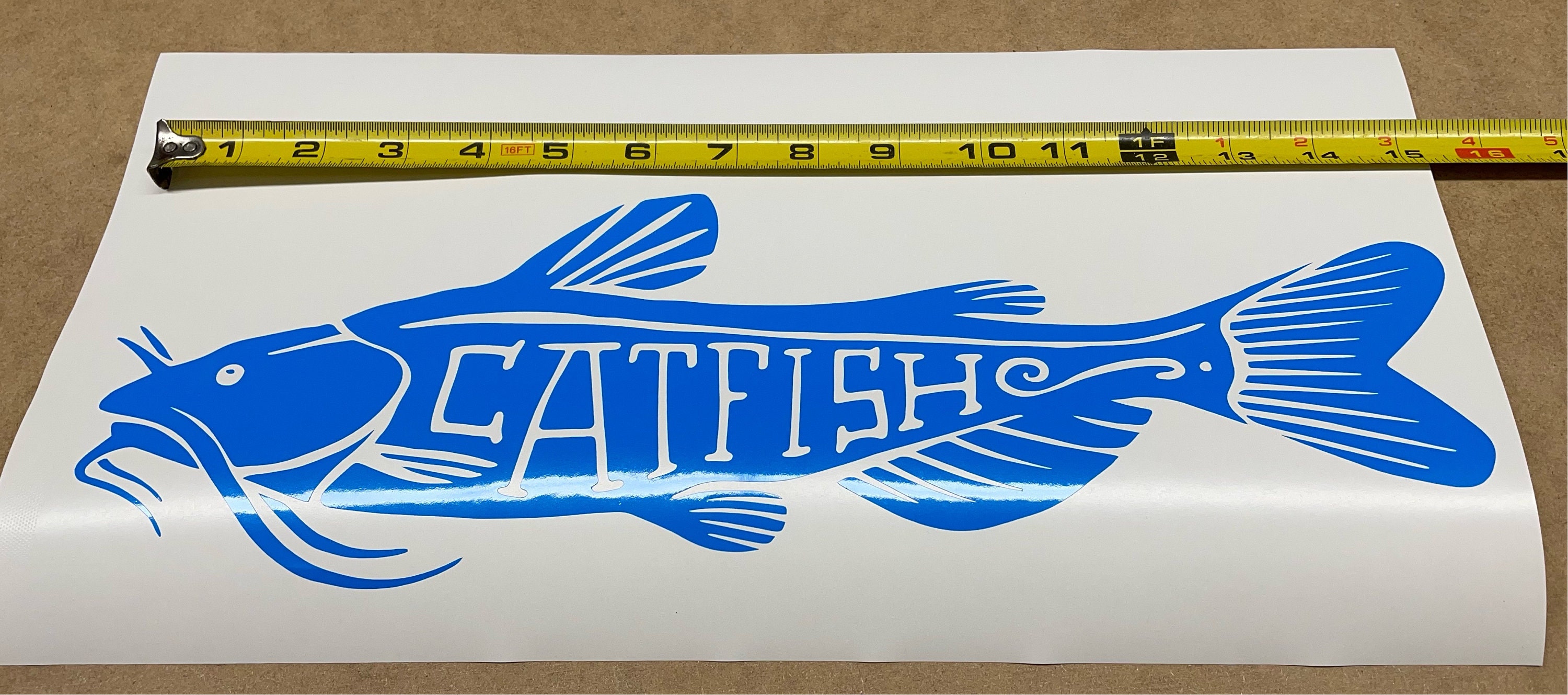Catfish Decal, Fishing Decal, Fishing Sticker, Fishing Vinyl Decal ...