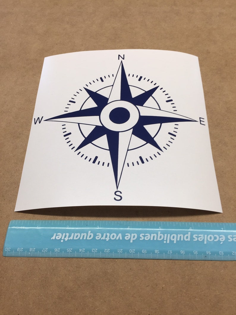Compass Decal Compass Vinyl Sticker Nature Vinyl Decal Etsy