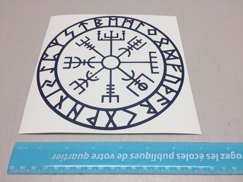 Nordic Compass Decal Viking Compass Vinyl Sticker Iceland Etsy