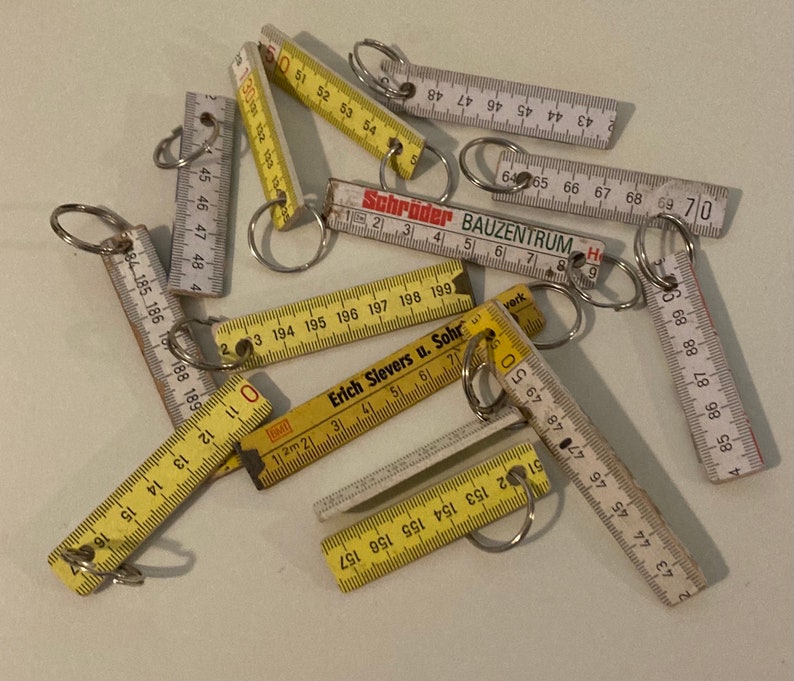 Vintage Ruler Keychain Keyholder Tag - Etsy