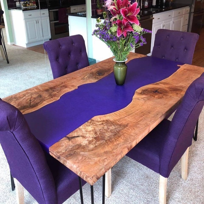 Custom Epoxy River Table
