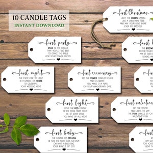 Poème sur le panier de bougies. Étiquettes-cadeaux d'étape du mariage. Téléchargement instantané imprimable. Les premières de mariage pour les mariés. Cartes de douche nuptiale.