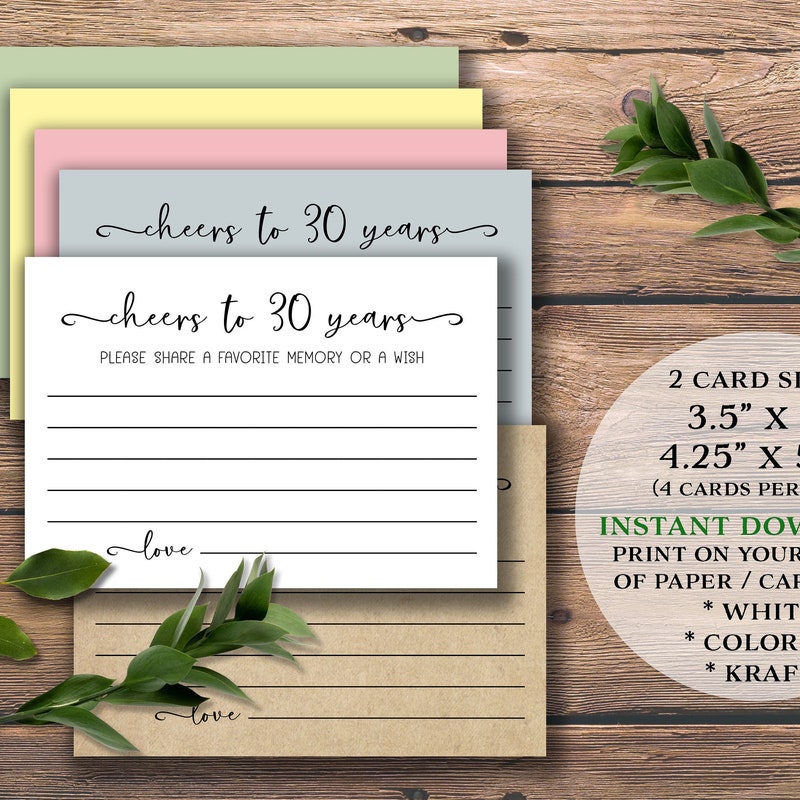 30th Anniversary Wishes - Etsy