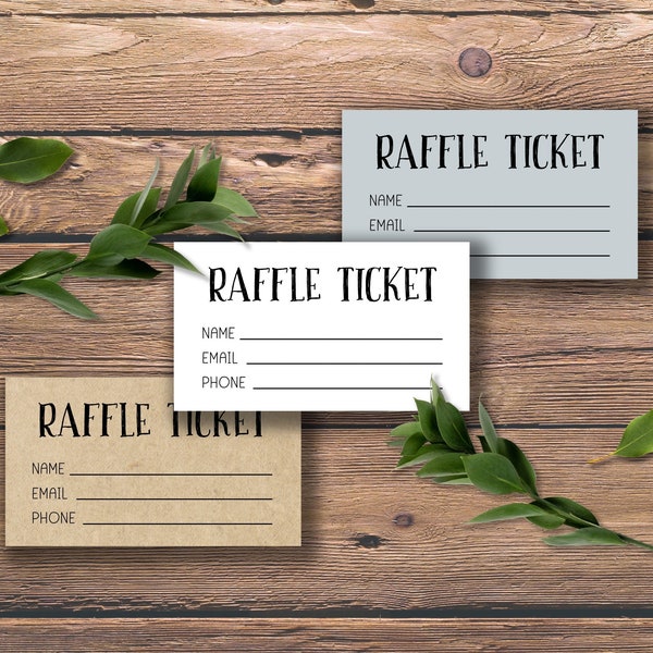 Raffle Tickets. Instant download printable. Ticket and Sign kit. Marketing giveaway. Business door prize entry form. DIY enter to win game.