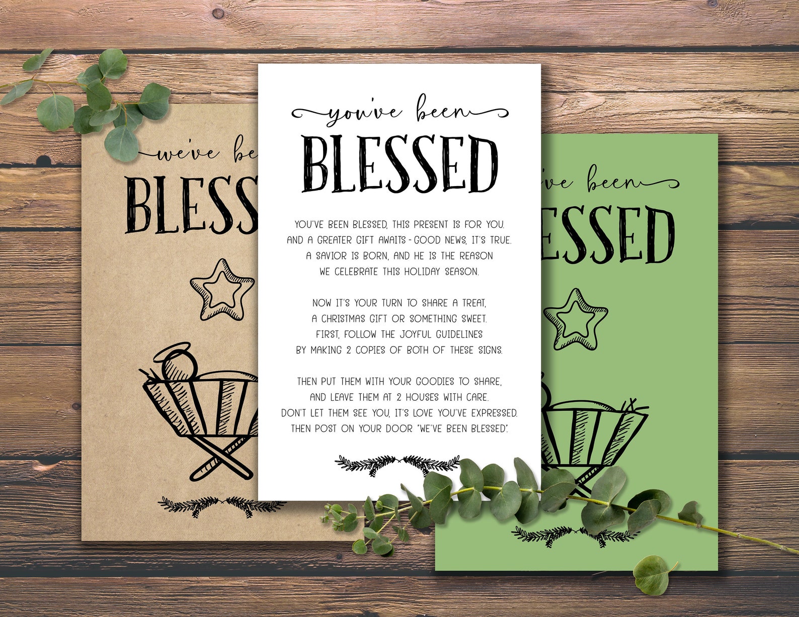 You've Been Blessed. Instant Download Printable. Christmas - Etsy