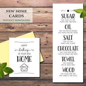 Happy Baking in Your New Home Karte. Sofortiger Download zum Ausdrucken. Einweihungsgeschenk für alle, die gerne backen. Neue Hauseigentümer.