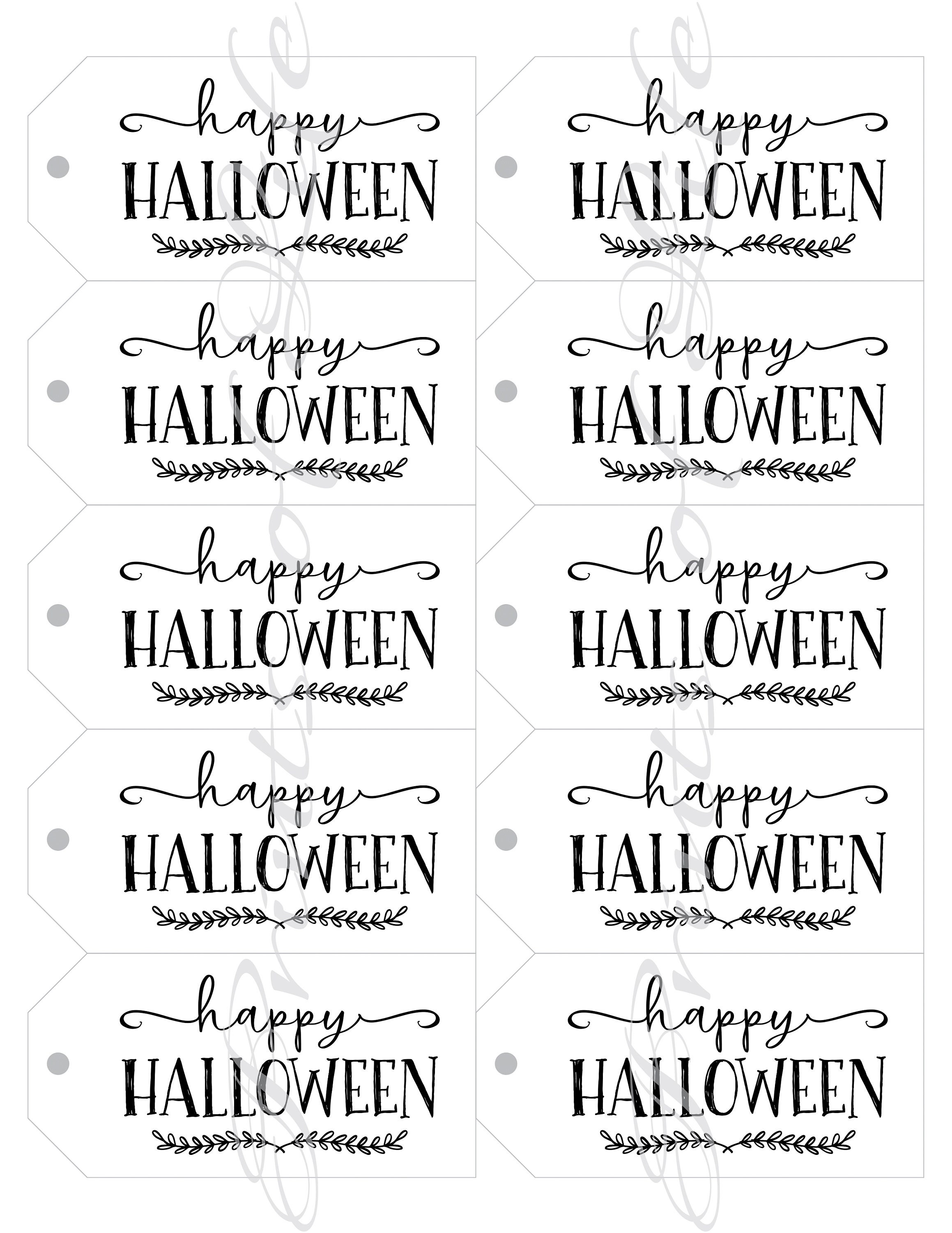 Halloween Gift Tags. Instant Download Printable. Rustic Kids Etsy