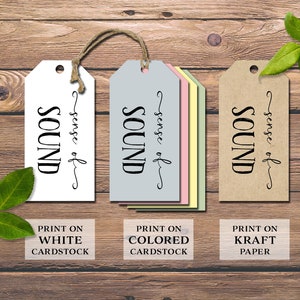 5 Senses Gift Tags & Card. Five Senses Birthday gift. Instant download printable. For him, her, husband, wife, spouse. Romantic gift idea. image 2