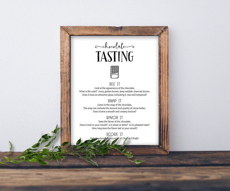 Chocolate Tasting Party Kit. Instant Download Printable. Score - Etsy