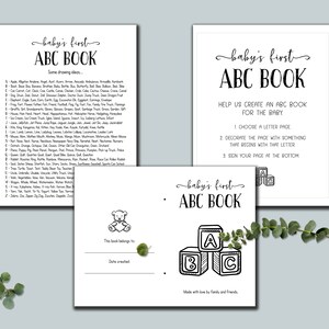 Baby's First ABC Book. Instant Download Printable. Baby Shower Game ...