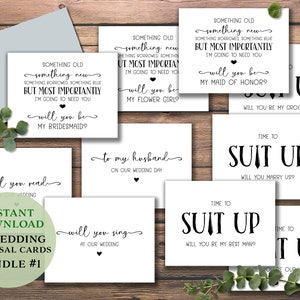 18 cartes de proposition de mariage Bundle 1. Téléchargement instantané imprimable. Serez-vous ma demoiselle d'honneur, ma demoiselle d'honneur, ma demoiselle d'honneur, mon témoin, mon garçon d'honneur.