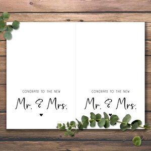 Wedding Card. Instant Download Printable. Congrats to the New Mr & Mrs ...