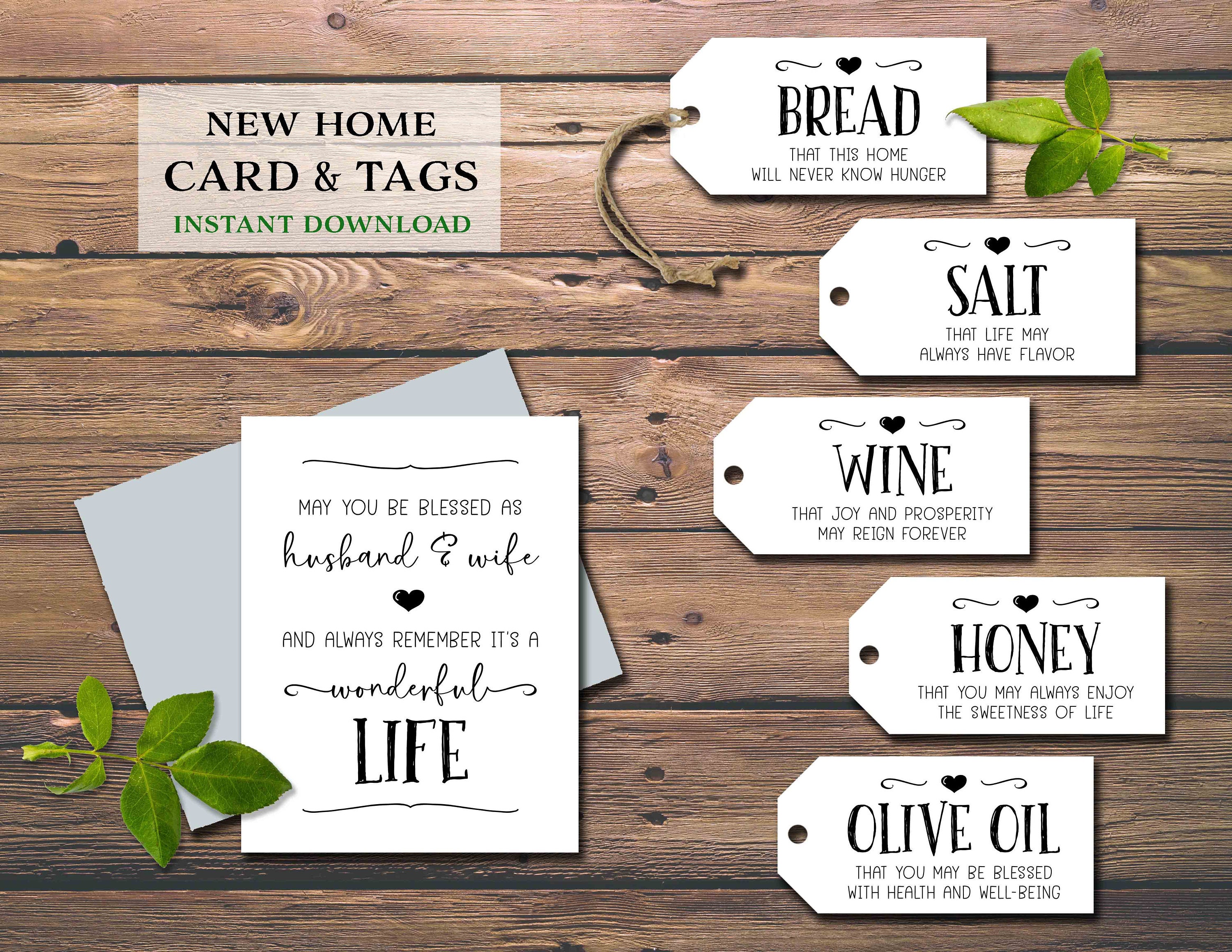 Bread Salt Wine Gift Tags and Card picture