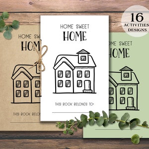 Kid's Home Activity Book. Coloring Book. Instant download printable. Children's Activities Games Puzzles Color. Housewarming party favor. image 6