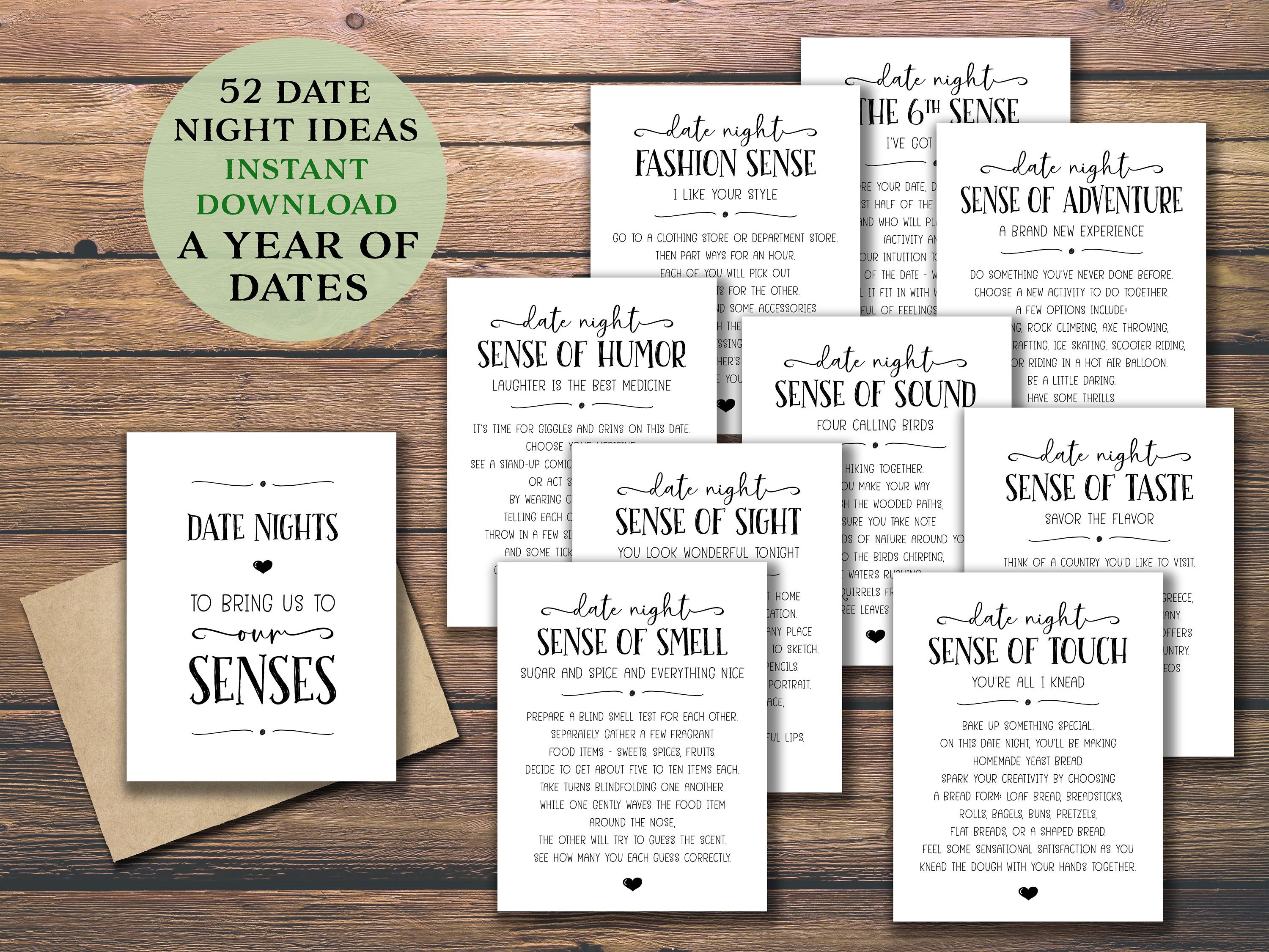 5 Senses Gift Tags & Birthday Card. Instant Download Printable. Five Senses  Gift for Him Her Child Kid Parent Friend Boyfriend Girlfriend. 