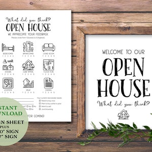 Feedback tijdens open huis. Instant download afdrukbaar. Contactlijst. Inlogformulier voor onroerend goed, woning te koop. Klantmarketingformulier.