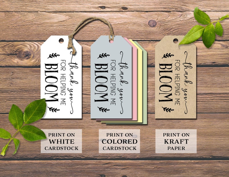 Thank You Gift Tags. Instant Download Printable. Rustic - Etsy