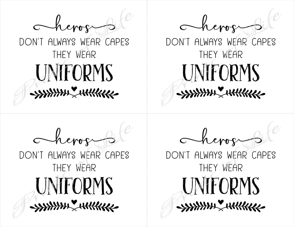 Thank You For Service Cards Instant Download Printable Etsy