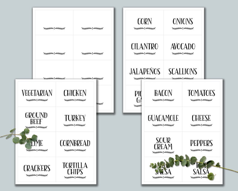 Chili Bar Sign. Instant Download Printable. Chili Table Decor. - Etsy