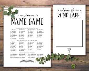 Zeichne das Wine Label Spiel. Sofortiger Download zum Ausdrucken. Brautparty, Junggesellinnenabschied, Weinprobe, Geburtstag, Weihnachten, Mädelsabend.
