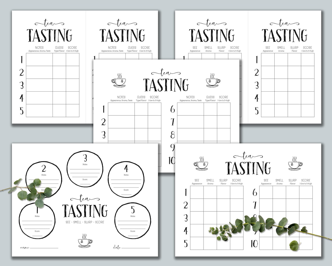 Tea Tasting Party Kit Instant Download Printable Score Card Etsy tea-tasting-party-kit-instant-download-printable-score-card-etsy