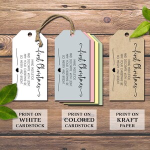Marriage Milestone wine gift tags. Instant download printable. Rustic wedding firsts gift for bride groom. Bridal shower cards. Wine labels. image 3