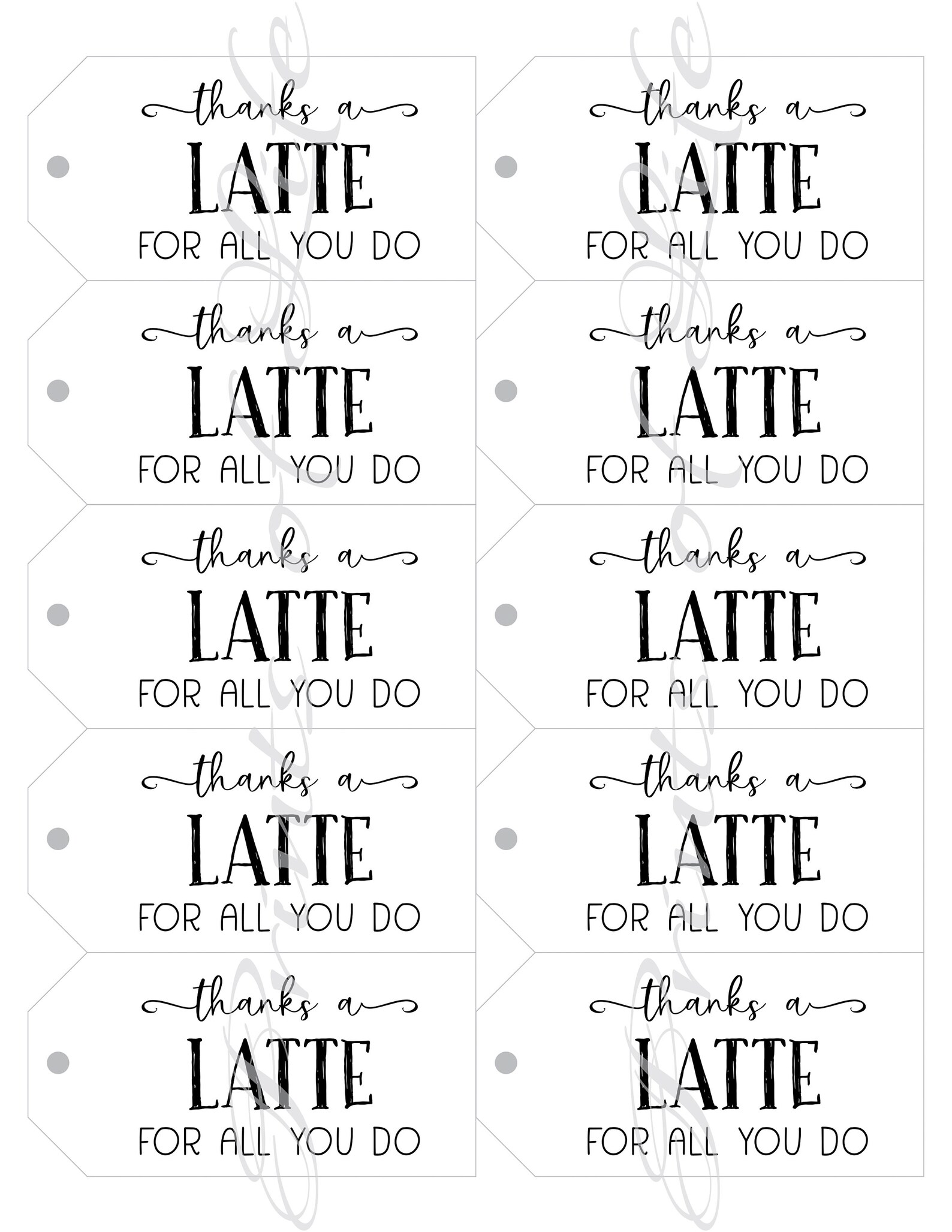 Coffee Gift Tags. Instant Download Printable. Rustic Labels. - Etsy