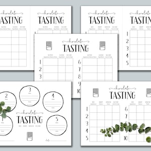 Chocolate Tasting Party Kit. Instant Download Printable. Score Card ...