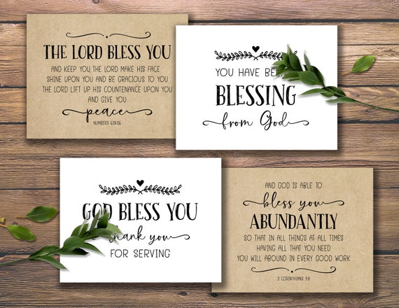 Thank You For Service Cards God Bless You Instant Download Etsy