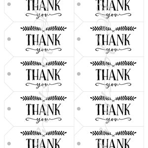 Thank You Gift Tags. Instant Download Printable. Rustic Labels. Cards ...