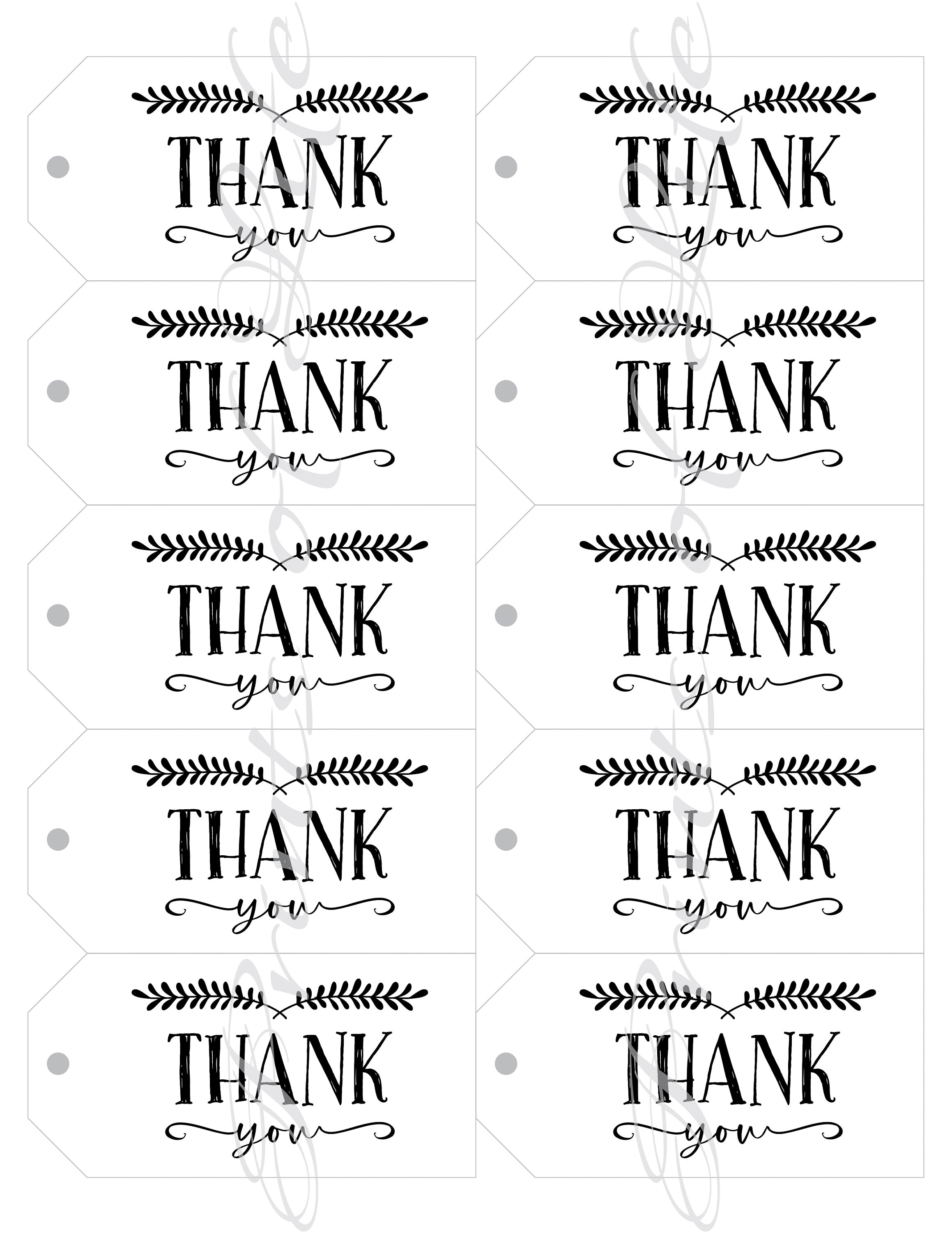 Thank You Gift Tags. Instant Download Printable. Rustic - Etsy