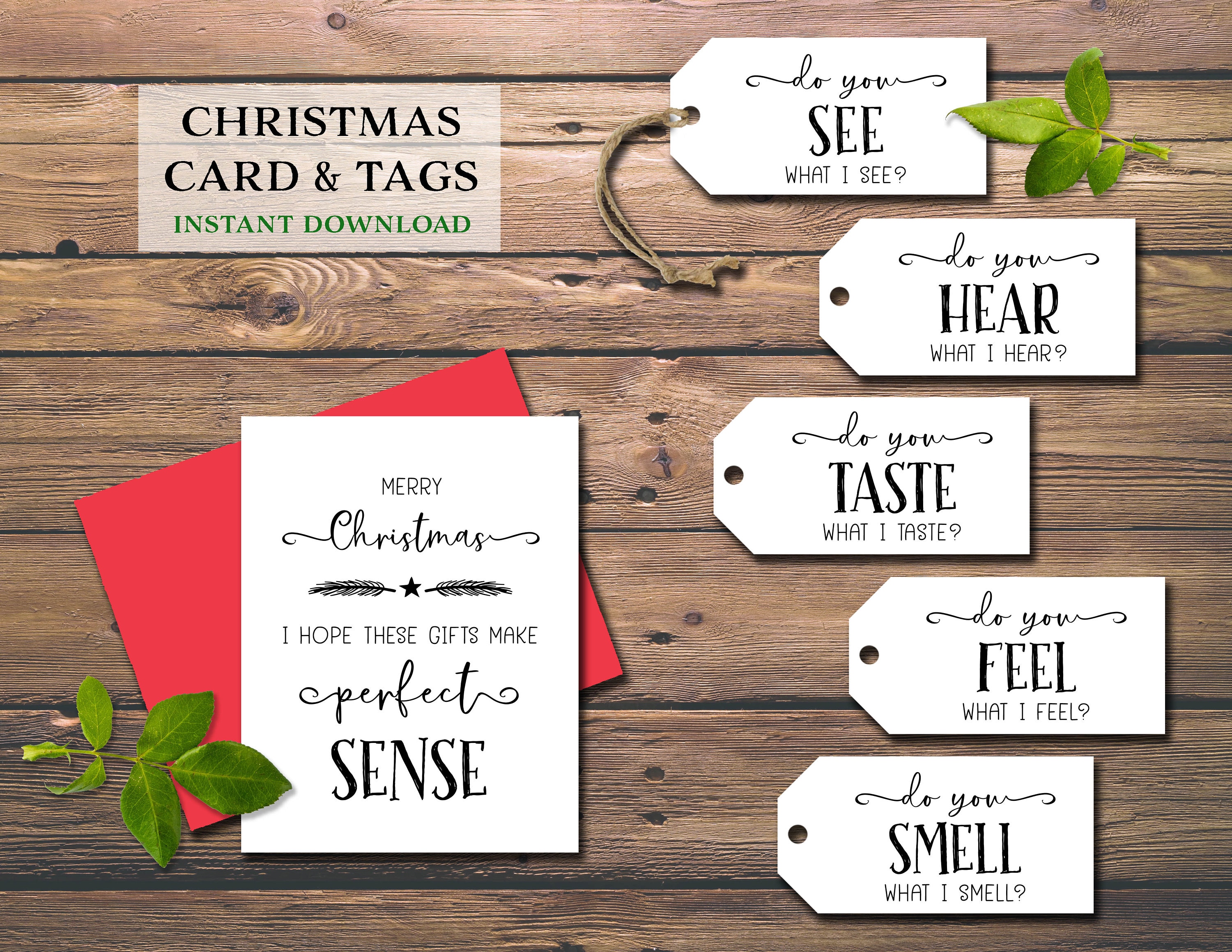 5 Senses Christmas Gift Tags & Card. Five Senses Instant Download  Printable. Present for Him Her Spouse Wife Husband Kids Children Parents. -   Canada