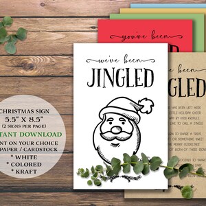 Du wurdest geklingelt. Sofortiger Download zum Ausdrucken. Weihnachtsspiel. Wir haben Schild geklimpert. Nachbar oder Bürospiel. I've Jingled Party.