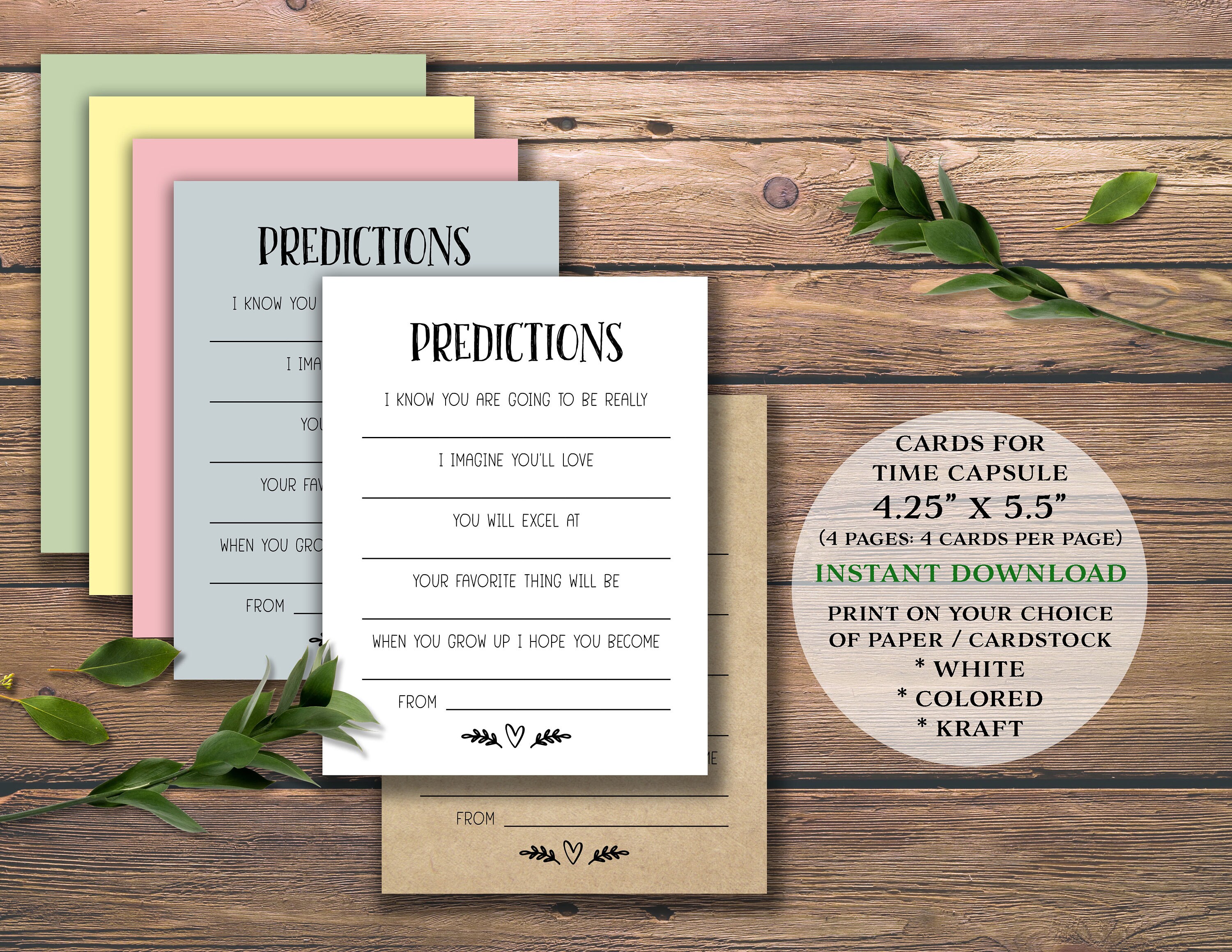 Baby Time Capsule. Instant Download Printable. Baby Shower - Etsy