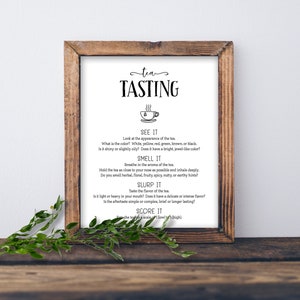 Tea Tasting Party Kit. Instant Download Printable. Score Card, Place ...