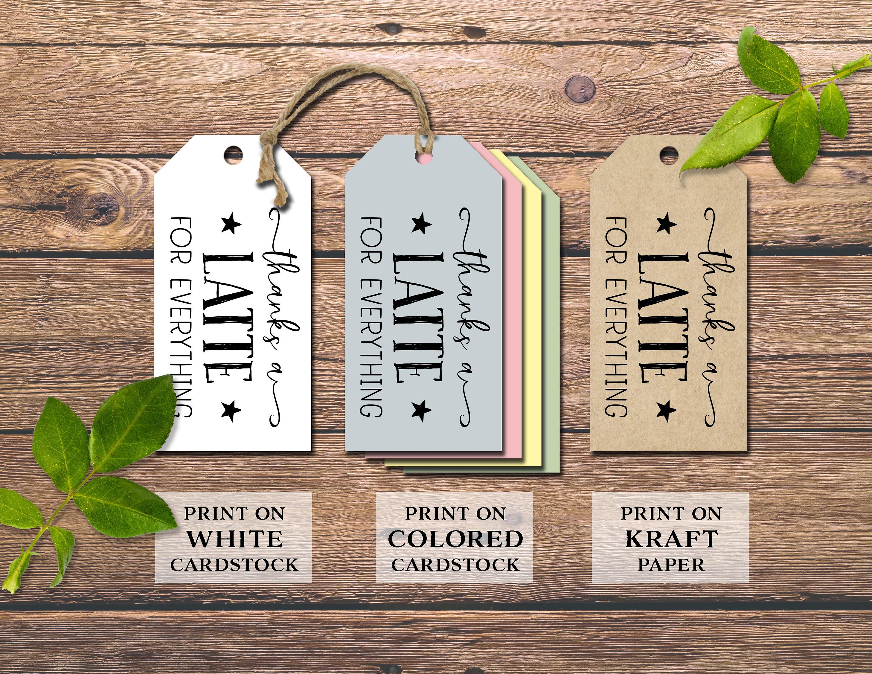 Gift Tags to Attach to Gift Cards. Instant Download Printable. Etsy