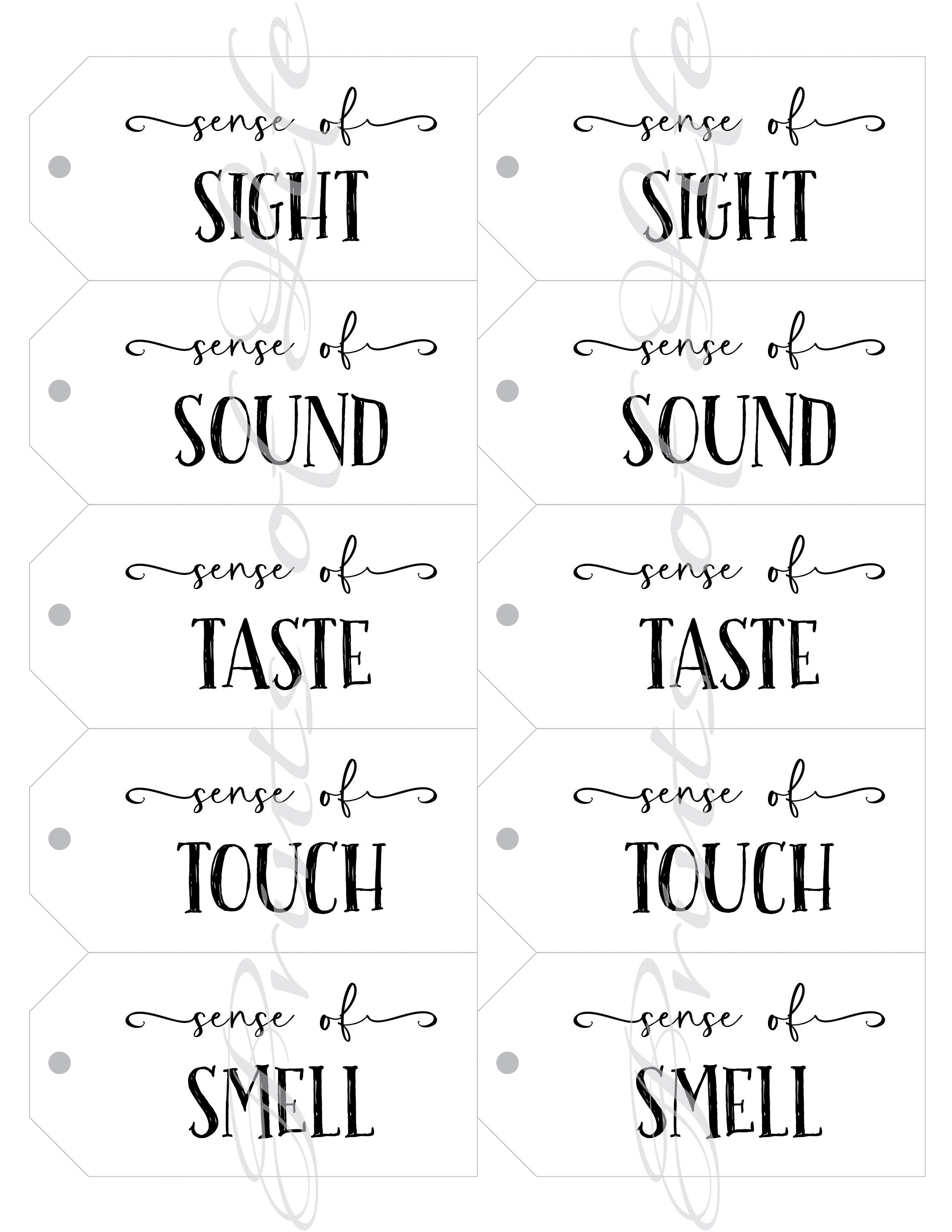 Pdf Free Printable 5 Senses Printable Tags Printable Templates