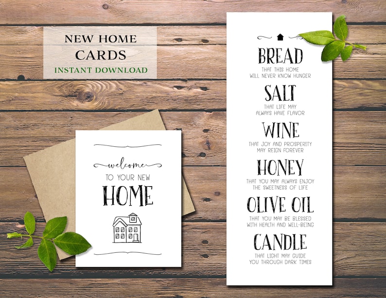 to Your New Home Card. Instant Download Printable. Etsy
